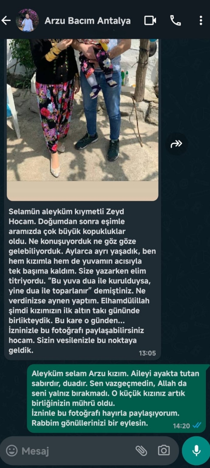 Arzu Bacım (Antalya) – Aile Birliği Yeniden Kuruldu