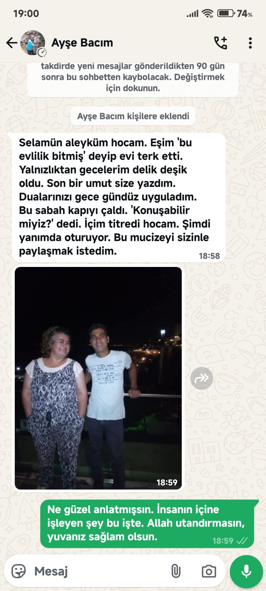 Ayşe Bacım – Eş Geri Dönüşü ve İlk Konuşma
