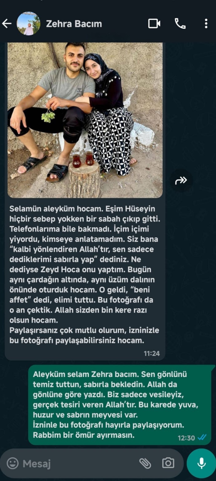 Zehra Bacım – Eş Geri Dönüş Süreci