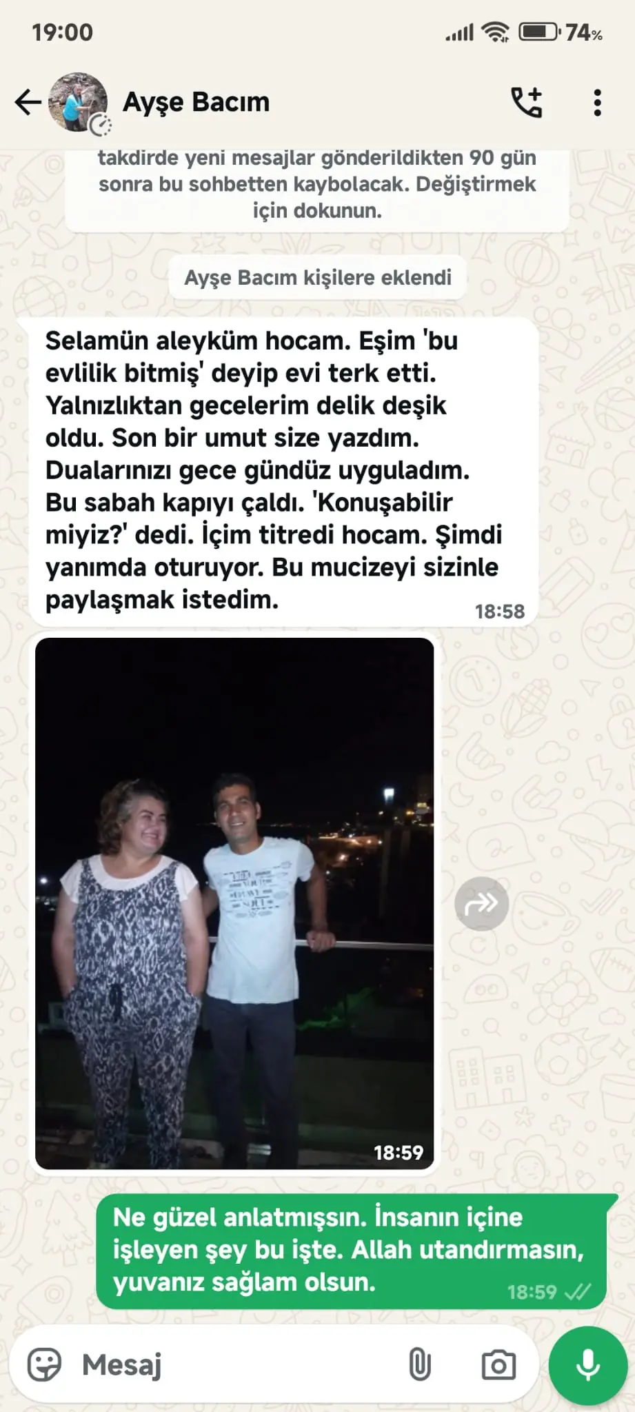 Ayşe Bacım – Eş Geri Dönüşü ve İlk Konuşma